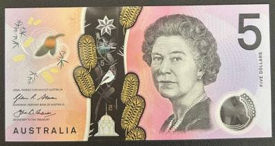 CRBX0470 BILLETE AUSTRALIA 5 DOLARES 2016-20 SIN CIRCULAR
