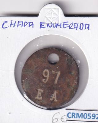 CRM0592 CHAPA ENUMERADA 97 EA