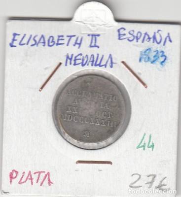 MEDALLA ESPAÑA 1833 ELISABETH II PLATA