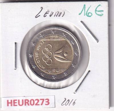 HEUR0273 MONEDA BELGICA 2 EUROS 2016 (Olimpiada de Río 2016)