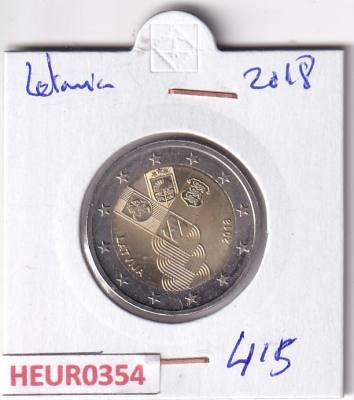 HEUR0354 MONEDA LETONIA 2 EUROS 2018 (Estados bálticos)