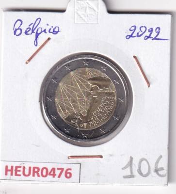 HEUR0476 MONEDA BELGICA 2 EUROS 2022 (Programa Erasmus)
