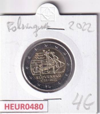 HEUR0480 MONEDA ESLOVAQUIA 2 EUROS 2022 (Máquina de vapor)