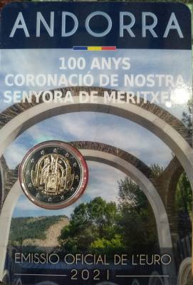 HEUR0619 MONEDA ANDORRA 2 EUROS 2021 (Ntra. Sra. De Meritxell) COIN CARD