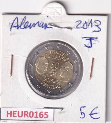 HEUR0165 MONEDA ALEMANIA 2 EUROS 2013 Letra J (Tratado del Eliseo)