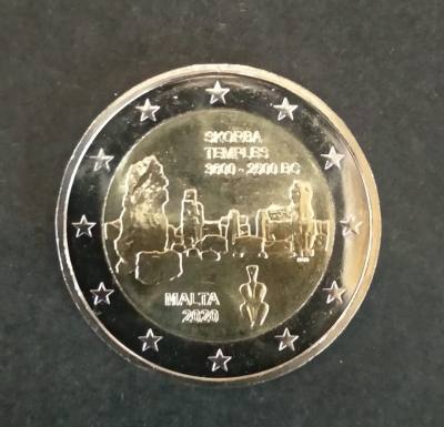 HEUR0605 MONEDA MALTA 2 EUROS 2020 (Templo de Skorba)