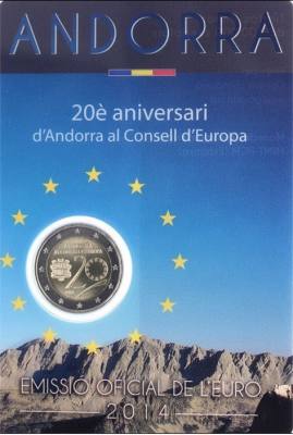 HEUR0623 MONEDA ANDORRA 2 EUROS 2014 COIN CARD