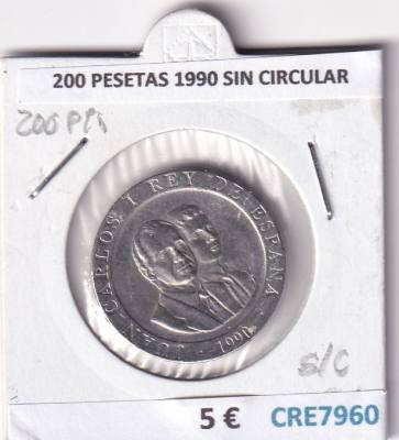 CRE7960 MONEDA ESPAÑA 200 PESETAS 1990 SIN CIRCULAR