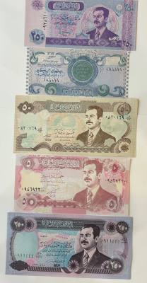 CRBX2621 LOTE 5 BILELTES DE IRAQ DIFERENTES SIN CIRCULAR VER FOTO