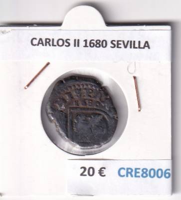 CRE8006 MONEDA ESPAÑA CARLOS II 1680 SEVILLA