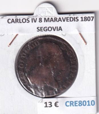 CRE8010 MONEDA ESPAÑA CARLOS IV 8 MARAVEDIS 1807 SEGOVIA