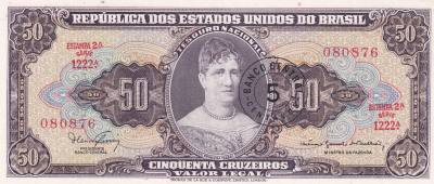 CRBX1574 BILLETE BRASIL 50 CRUZEIROS EBC
