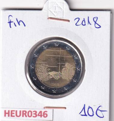 HEUR0346 MONEDA FINLANDIA 2 EUROS 2018 (Sauna finlandesa)