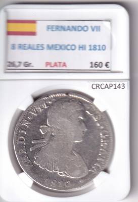 CRCAP143 MONEDA ESPAÑA FERNANDO VII 8 REALES 1810 MEXICO HI