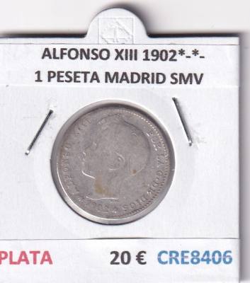 CRE8406 MONEDA ESPAÑA ALFONSO XIII 1902*-*- MADRID SMV PLATA