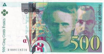 CRBX2673 BILLETE FRANCIA 500 FRANCOS 1994 MBC+ SERIE R