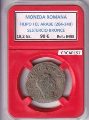 CRCAP157 MONEDA ROMANA FILIPO I EL ARABE SESTERCIO BRONCE