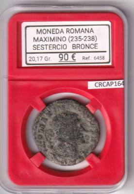 CRCAP164 MONEDA ROMANA MAXIMINO SESTERCIO 235-238 BRONCE