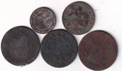 L124 LOTE MONEDAS DE COBRE 2, 5 Y 10 CENTIMOS. VER FOTO