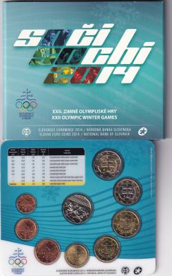 CRC0190 CARTERA ESLOVAQUIA 2014 8 VALORES MAS MEDALLA