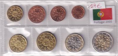 CRC0194 TIRA MONEDAS EUROS PORTUGAL 2005 8 VALORES