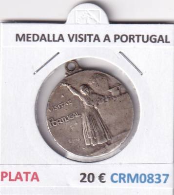 CRM0837 MEDALLA VISITA A PORTUGAL DE PLATA