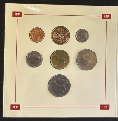 CRC0196 CARTERA IRLANDA ULTIMAS MONEDAS PRE-EUROS 