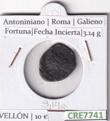 CRE7741 MONEDA ROMANA ANTONINIANO ROMA GALIENO FORTUNA FECHA INCIERTA