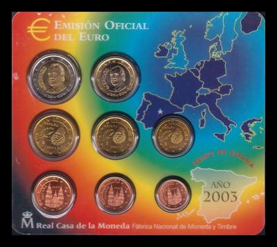 CRC0170 CARTERA MONEDAS EUROS ESPAÑA 2003 NUEVA