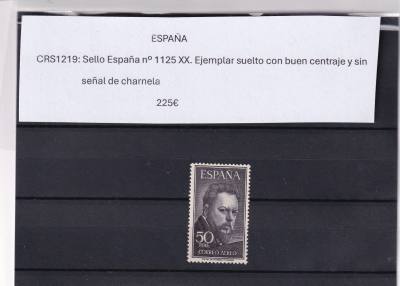 CRS1219 SELLO ESPAÑA Nº CAT 1125 XX SIN CHARNELA