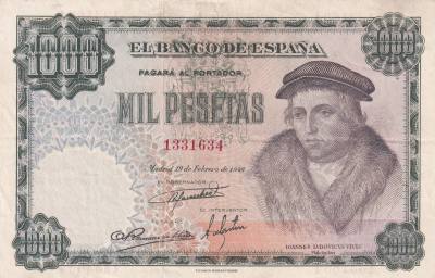 CRBS1998 BILLETE ESPAÑA 1000 PESETAS 1946 MBC+