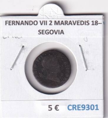 CRE9301 MONEDA ESPAÑA FERNANDO VII 2 MARAVEDIS 18-- SEGOVIA