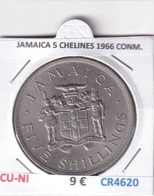 CR4620 MONEDA JAMAICA 5 CHELINES 1966 CONM. CUPRONIQUEL