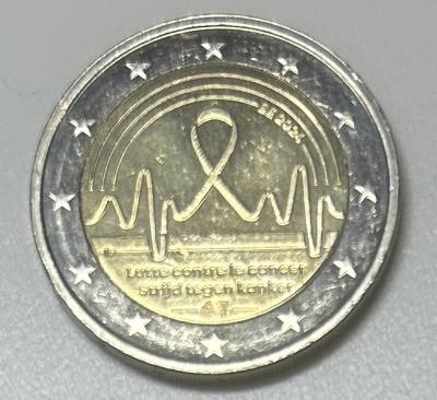 HEUR0689 MONEDA BELGICA 2 EUROS (Lucha contra el cáncer) Sacada de la Coin Card