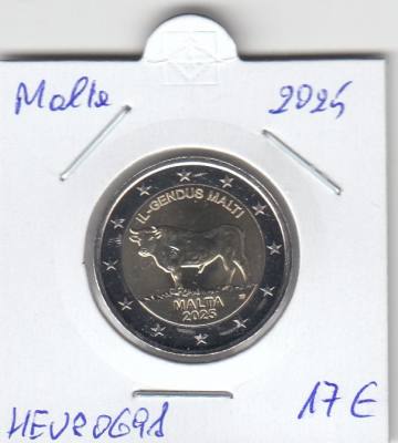HEUR0691 MONEDA MALTA 2 EUROS 2025 (Buey maltés)
