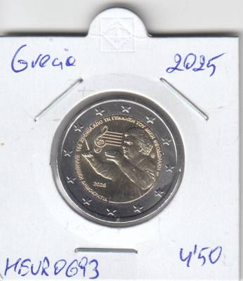 HEUR0693 MONEDA GRECIA 2 EUROS 2025  (Mikis Theodorakis)