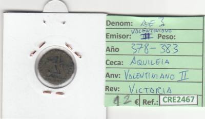 CRE2467 MONEDA IMPERIO ROMANO VALENTINIANO II AE3 VER 