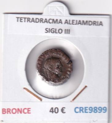 CRE9899 MONEDA TETRADRACMA ALEJAMDRIA SIGLO III BRONCE