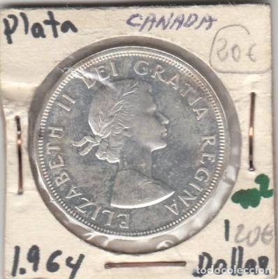 MONEDA CANADÁ 1 DOLLAR 1964 PLATA