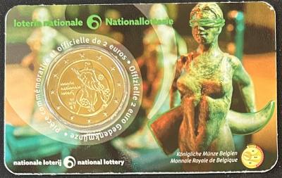 HEUR0698 MONEDA BELGICA 2 EUROS 2025 (Lotería Nacional) COIN CARD