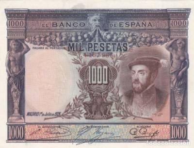 BILLETE ESPAÑA 1000 PESETAS 1925