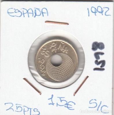 MONEDA ESPAÑA  25 PESETAS 1992