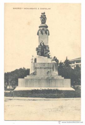 postal Madrid monumento a Castelar