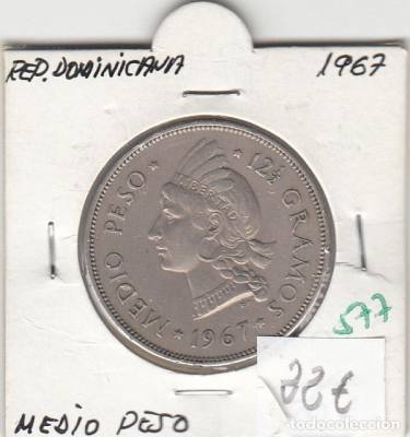 MONEDA REPUBLICA DOMINICANA 1967 0,5 PESO