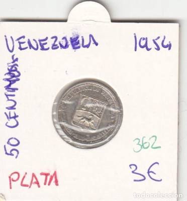 MONEDA VENEZUELA PLATA 0,50 CTS 1954 EBC