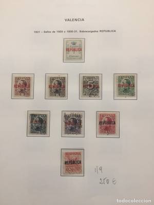 1931-SELLOS DE 1920 Y 1930-31.SOBRECARGADO REPUBLICA .VALENCIA N 1/9 nuevo