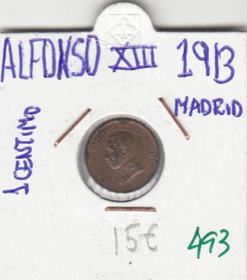 MONEDA ESPAÑA ALFONSO XIII 1 CENTIMO 1913