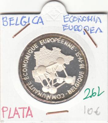 CRM0262 MEDALLA PLATA BELGICA ECONOMIA EUROPEA 