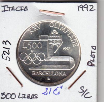MONEDA ITALIA 500 LIRAS PLATA  1992