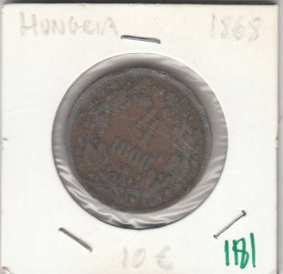 CR1181 MONEDA HUNGRIA 1868 BC